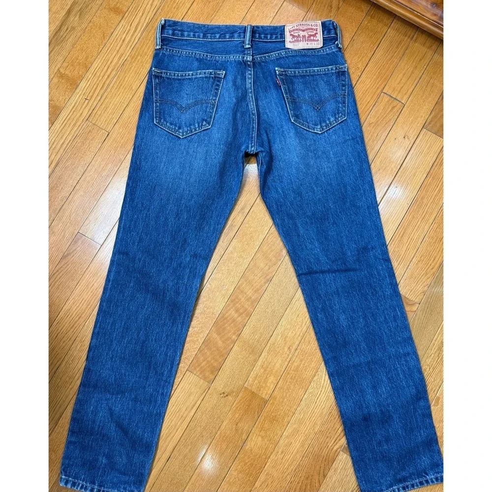 Levis 511 Slim Fit Jeans Mens 29x30 Medium Wash Blue 100%‎ Cotton 045111078